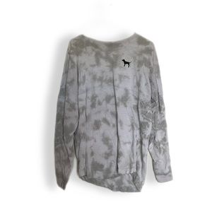 Victoria’s Secret/Pink Gray Tie-Dye Sweatshirt